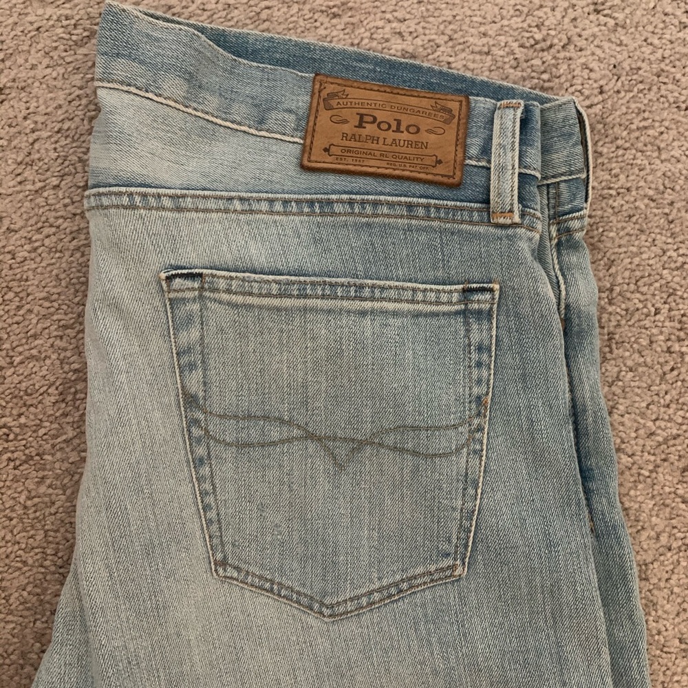 Men’s polo jeans light blue